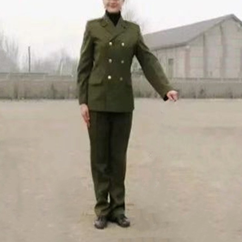老式女士马裤呢套装双排扣西装中老年妈妈装毛涤马裤呢女装秋冬款