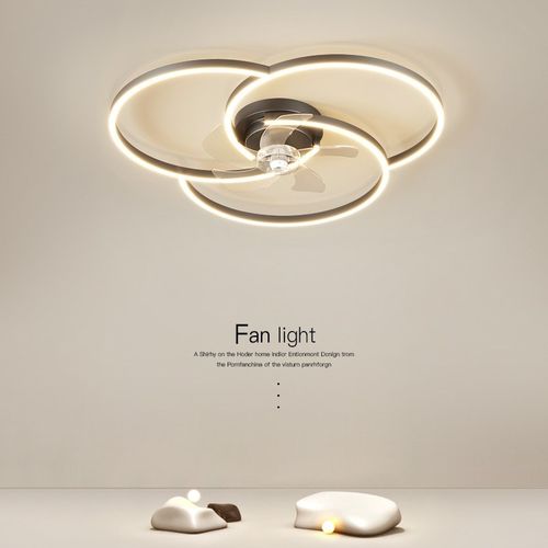 网红风扇灯2024年新款吸顶灯现代简约餐厅灯客厅主灯全光谱电扇灯