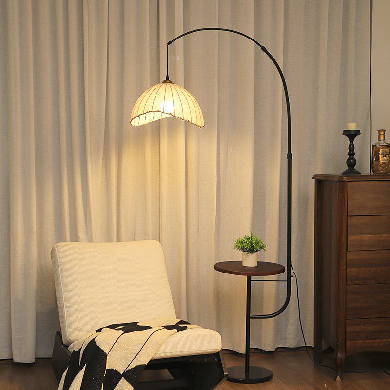 新款钓鱼灯落地灯客厅卧室沙发旁边带茶几法式中古侘寂风氛围台灯,家装灯饰光源,装饰落地灯,淘宝优惠券,粉丝福利购,淘宝优惠卷