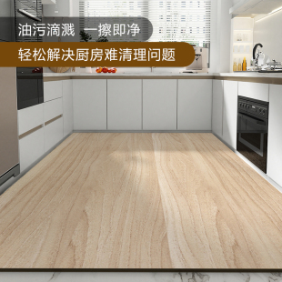 仿木纹厨房专用地垫可裁剪现代家用免洗地毯满铺防滑防油PVC脚垫