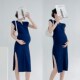夏b装 连衣裙时尚 2024新款 孕妇装 夏季 无袖 简约休闲裙子修身 孕妇裙
