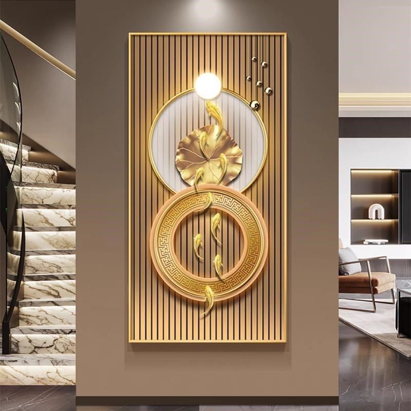 现代高档九鱼图进门生财入户玄关装饰画客厅走廊过道年年有余挂画,家居饰品,现代装饰画,淘宝优惠券,粉丝福利购,淘宝优惠卷