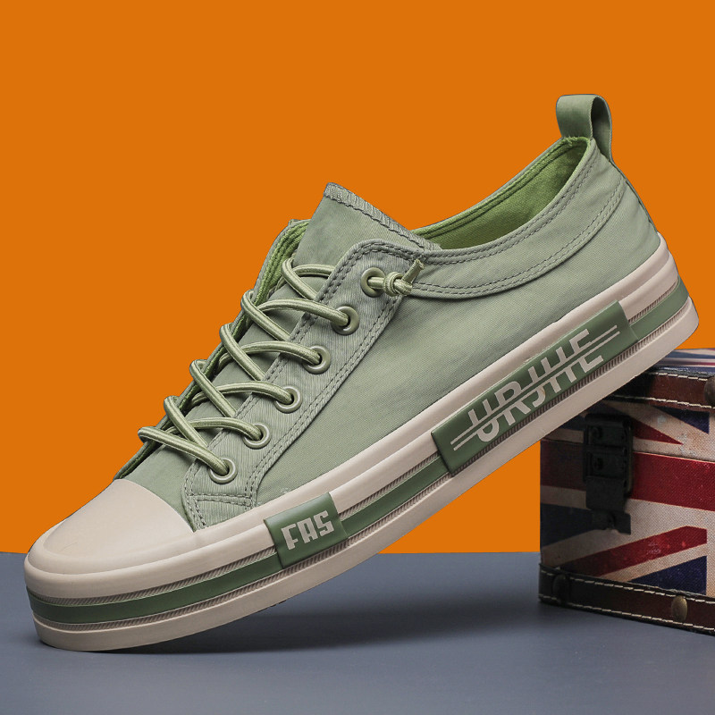 春夏新款男鞋透气休闲帆布鞋韩版潮流厚底轻便百搭男士低帮板鞋子,流行男鞋,帆布鞋,淘宝优惠券,粉丝福利购,淘宝优惠卷