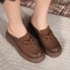 女外穿真皮厚底高跟凉拖女复古懒人鞋 2025夏季 10厘米包头半u拖鞋