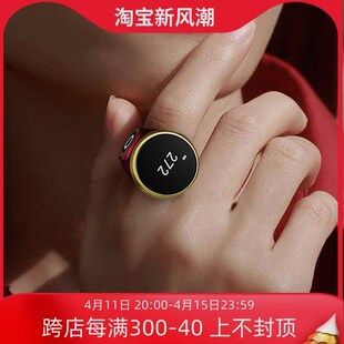 新款触摸式计数器夜光可视手按戒指型充电智能数显电子记数器手动