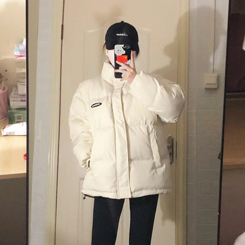 设计感小众情侣面包服加厚棉袄棉服女2024秋冬季新款立领羽绒棉服