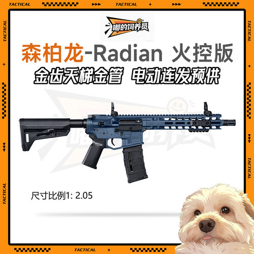 森柏龙radian火控版2.0电动回膛空挂三角洲冲锋m4玩具枪cs发射器