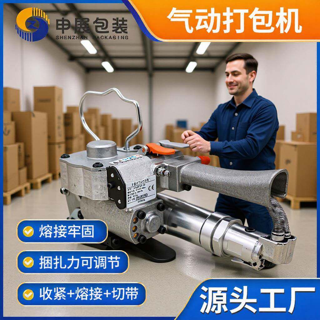 A19气动打包机免扣手提式热熔塑钢带捆扎机免扣式打包带便携打包