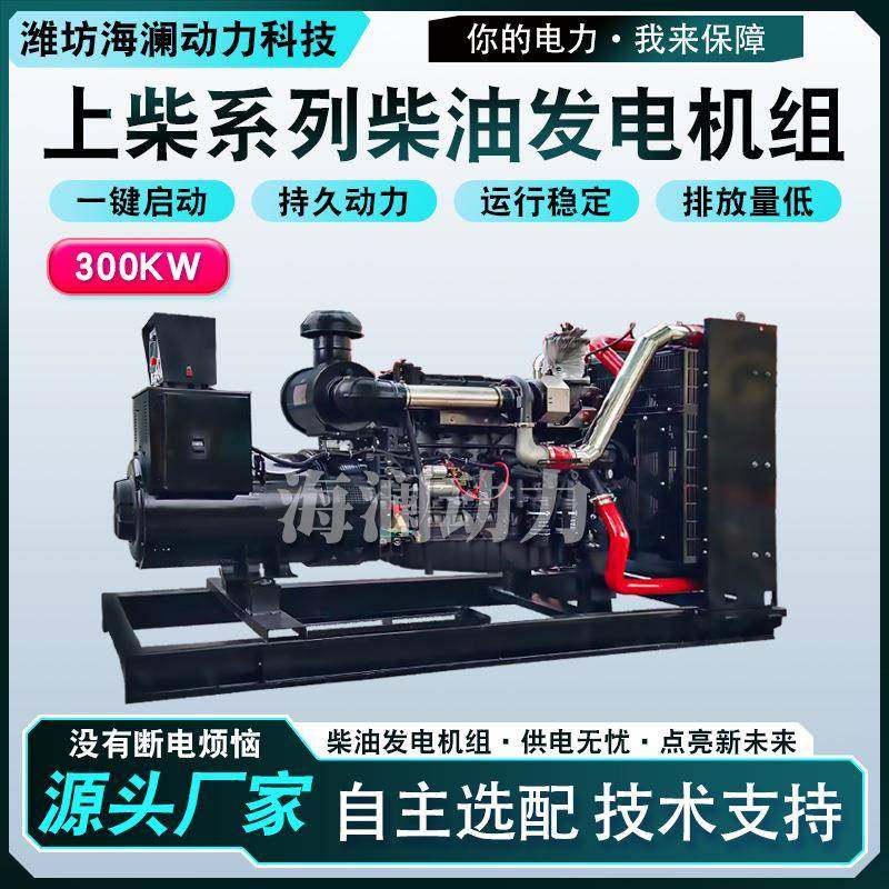 300千瓦股份动力系列柴油发电机组矿山工地备用300KW发电机组