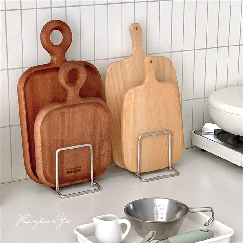 简单却好用!家用304不锈钢砧板架厨房置P物架案板菜板收纳架