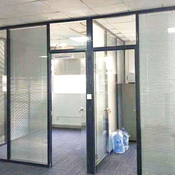 深圳办公高隔断玻璃隔断墙铝合金高隔间钢化玻璃双层中空百叶隔墙