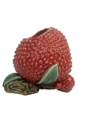 石湾陶瓷公仔家居装饰摆件喜庆90后中式岭南佳果大红荔枝桌面花瓶