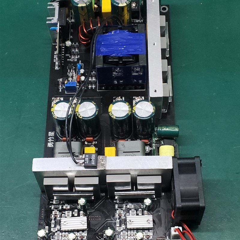 勇竹星高保真IR2092双声w道1KW大功率D类数字功放板带开关电源