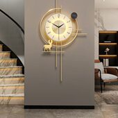 挂钟客厅2023新款 饰钟表艺术轻奢网红现代大气简约挂表 时钟创意装