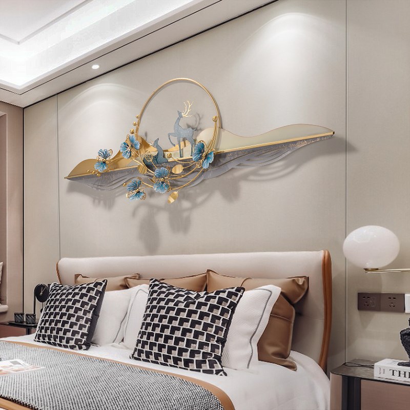 新中式客厅沙发背景墙饰壁挂创意轻奢墙面挂M件卧室装饰品时尚壁