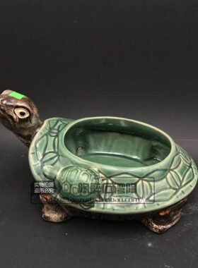 大号长寿子母龟水仙花盆 石湾陶瓷公仔装饰品 工艺品人气包邮摆件