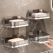 优勤轻奢肥皂盒香皂置物架家用壁挂式 卫生间沥水皂盒免打孔收纳盒