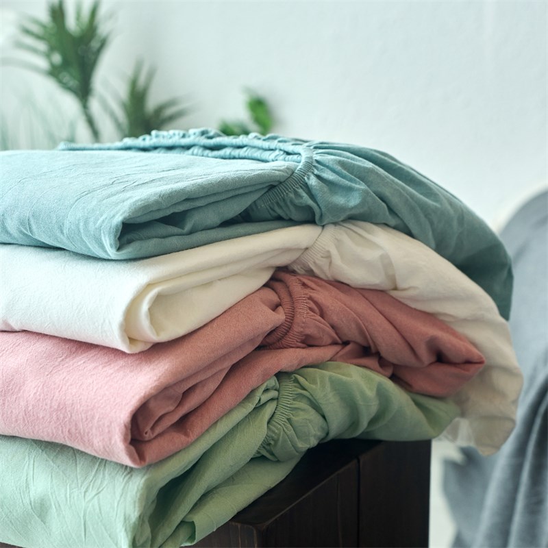 日式纯色床笠单件纯水洗棉床罩1w.8米1.5m1.2米床套学生宿舍三件