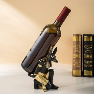 创意红酒架摆件阿努比斯神酒架家居装饰品树脂工艺品酒柜小摆设