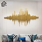 酒店样板房轻奢风墙面装 饰品客厅沙发背景墙壁挂饰不锈钢金属墙饰