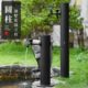 黑色庭院浇花立柱水龙头花园立柱室外户外立式 防冻裂立水栓 落地式