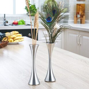 栀尔欧式花插现代简约时尚客厅摆件花瓶不锈钢工艺品家居装饰花器