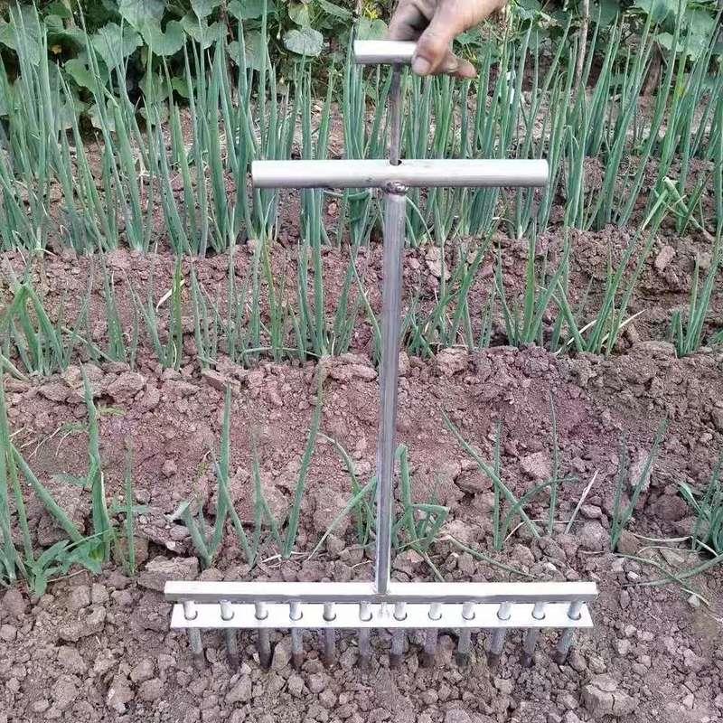 种葱神器栽葱栽苗器打眼大葱叉子自动打I孔工具洋葱种菜移栽移苗