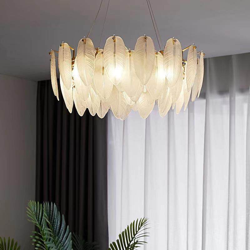 2022年意式新款高档轻奢客厅吊灯法式创意羽毛玻璃主卧室餐厅灯具,机械设备,其他机械设备,淘宝优惠券,粉丝福利购,淘宝优惠卷