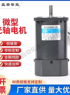 热销200W微型定速光轴电机DF2800转220V单相三相调速光轴减速电机