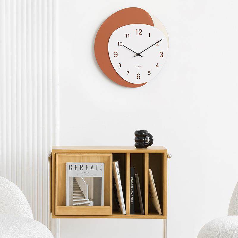 wozoom屋准免打孔客厅时钟表创意家用现代简约时尚北欧轻奢挂钟