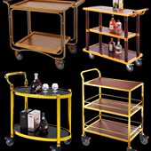 酒店大号豪华送餐车别墅服务车传菜车静音轮酒水车子点心车手推车