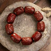 保真印度小叶紫檀木老料文玩精品男款 雕刻工艺手把件手串佛珠枣珠