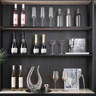 酒柜装饰品摆件现代简约客厅样板厨房真香槟果酒醒酒器酒杯假酒