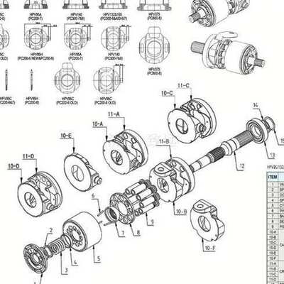 PC300-7 PC350-7液压泵轴708-2G-12111 708-2G-12180 708-2G-1212