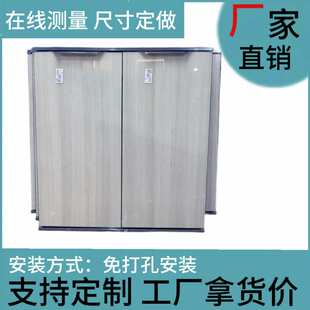 橱柜门钢化玻璃晶钢门带框整体橱柜厨房灶台免打孔门板柜工厂货源