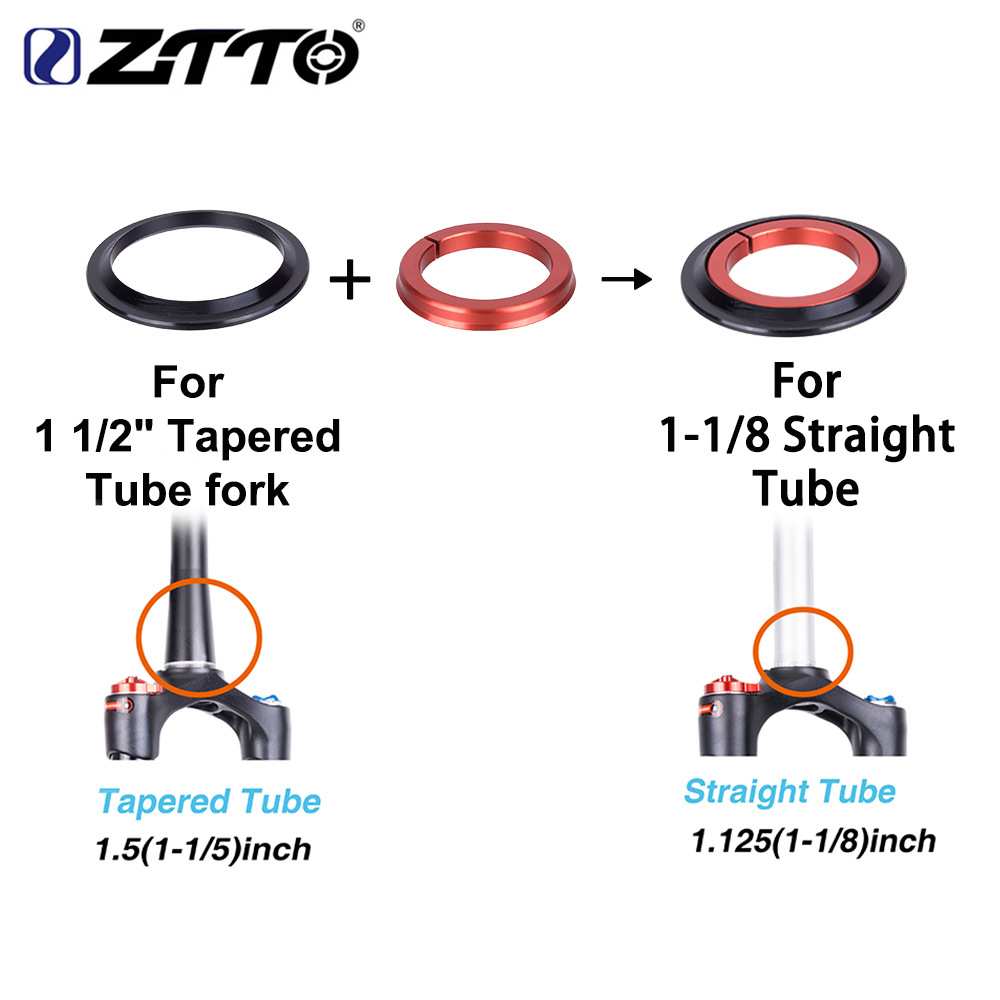 ZTTO自行车内置碗组44mm 56mm密封轴承锥直两用锥形碗组培林轴承