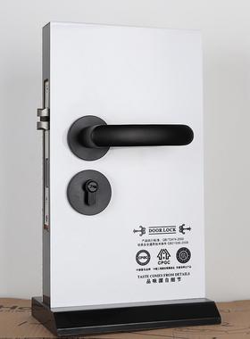 太空铝锁具厂家美式执手分体机械门锁价格黑色房门F02-A025