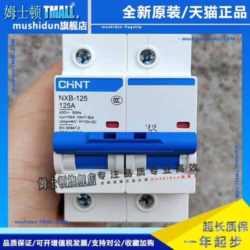 CHNT正品NXB-125正泰2P100A 125A断路器导轨大功率220V空气开关