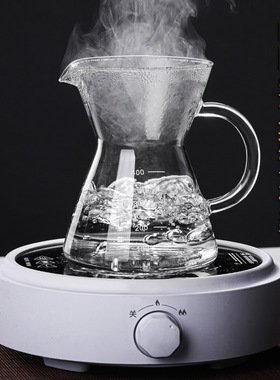 厂家批发定制玻璃手冲过滤loge可带咖啡壶分享不锈冲泡壶壶定制刚