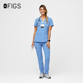 裤 上衣 牙科医生工作服 子 FIGS医护套装 女士天蓝速干刷手服