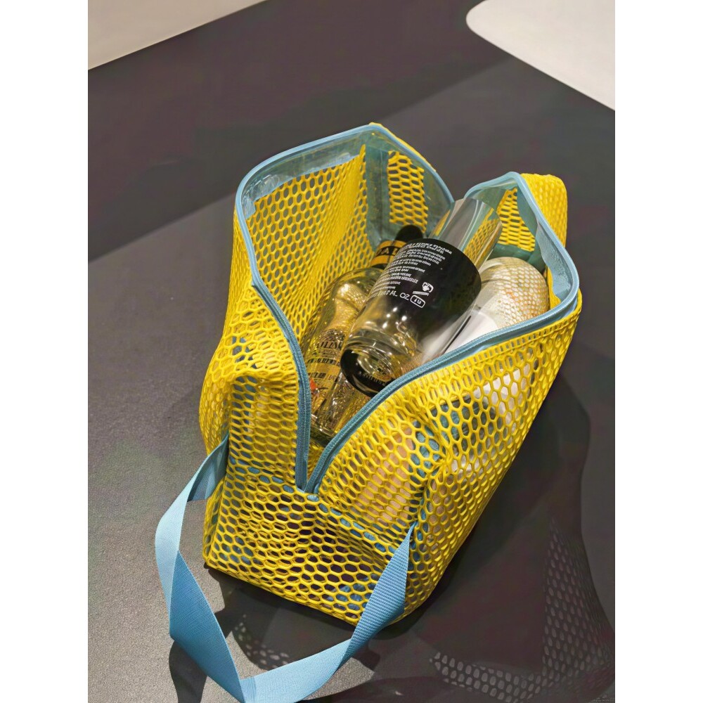 多巴胺洗漱包防水八角网眼化妆包小型旅行收纳包便携大容量收纳袋