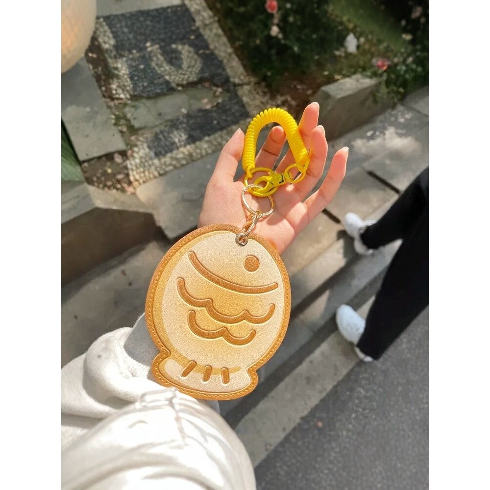 鲷鱼烧饭卡卡套大学生开学身证保护套防丢挂件可爱创意新款卡通
