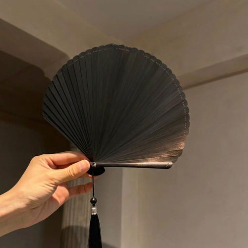 新中式折扇中国风汉服旗袍扇古典竹扇女夏古风扇子女扇可携式折叠