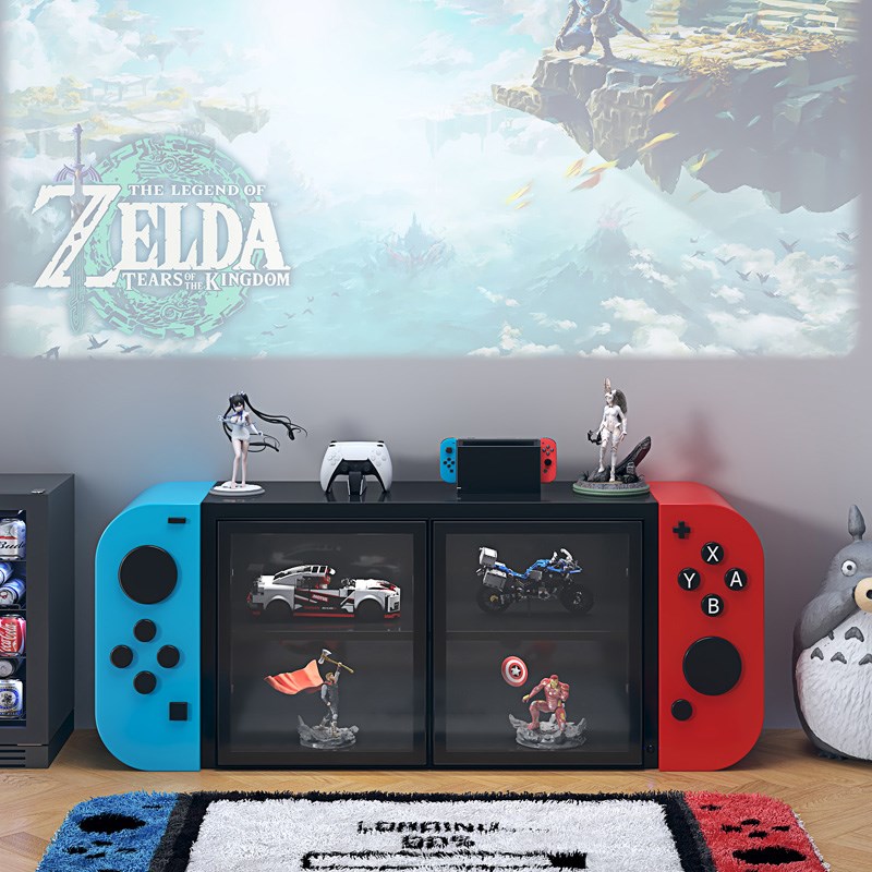 switch柜电视柜吊柜电竞房电竞少女收纳柜网红T同款游戏机手柄柜