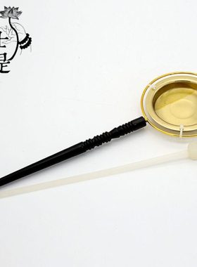 纯铜铛子长柄当子直柄档子配敲棒引磬木鱼铜磬