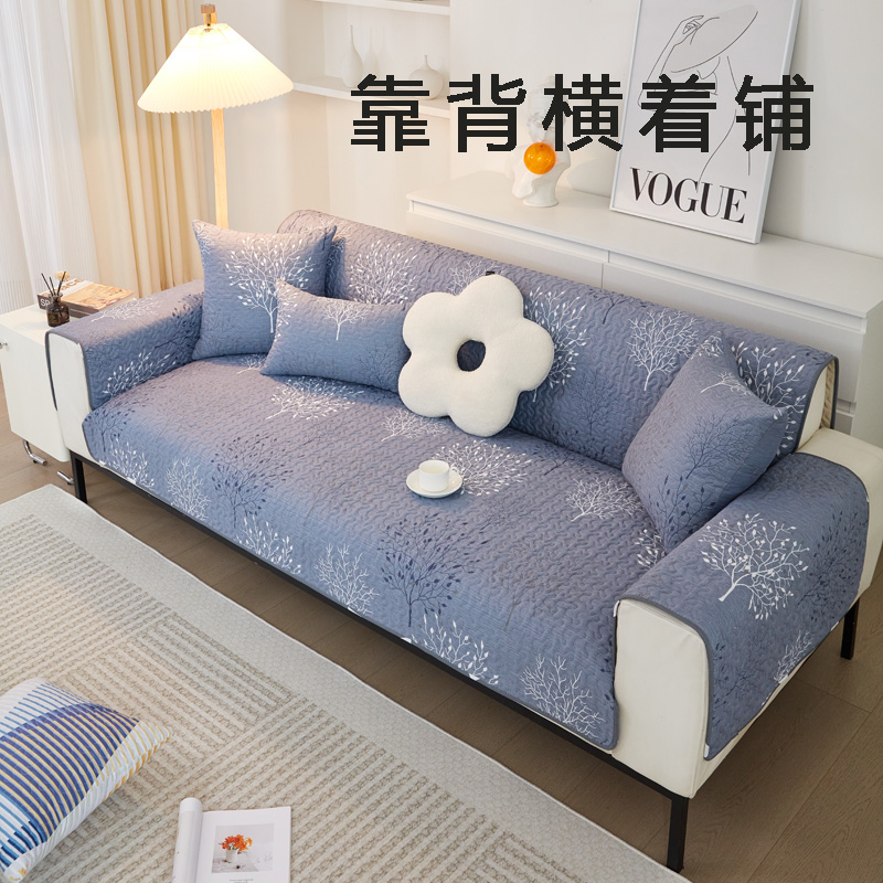 全棉沙发垫c四季通用防滑北欧简约坐垫现代客厅夏季沙发巾套罩定