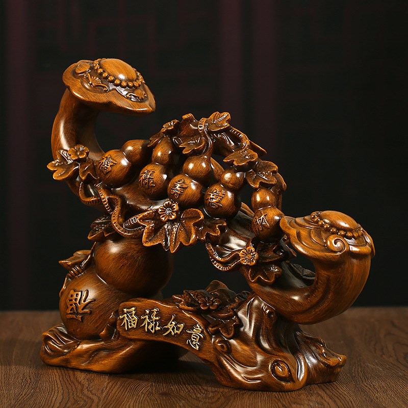 福禄寿喜财c如意摆件葫芦办公室客厅玄关装饰品乔迁新居开业礼品