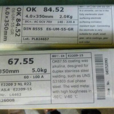 原装进口瑞典伊萨OK 67.55不锈钢焊条/E2209-15不锈钢焊条