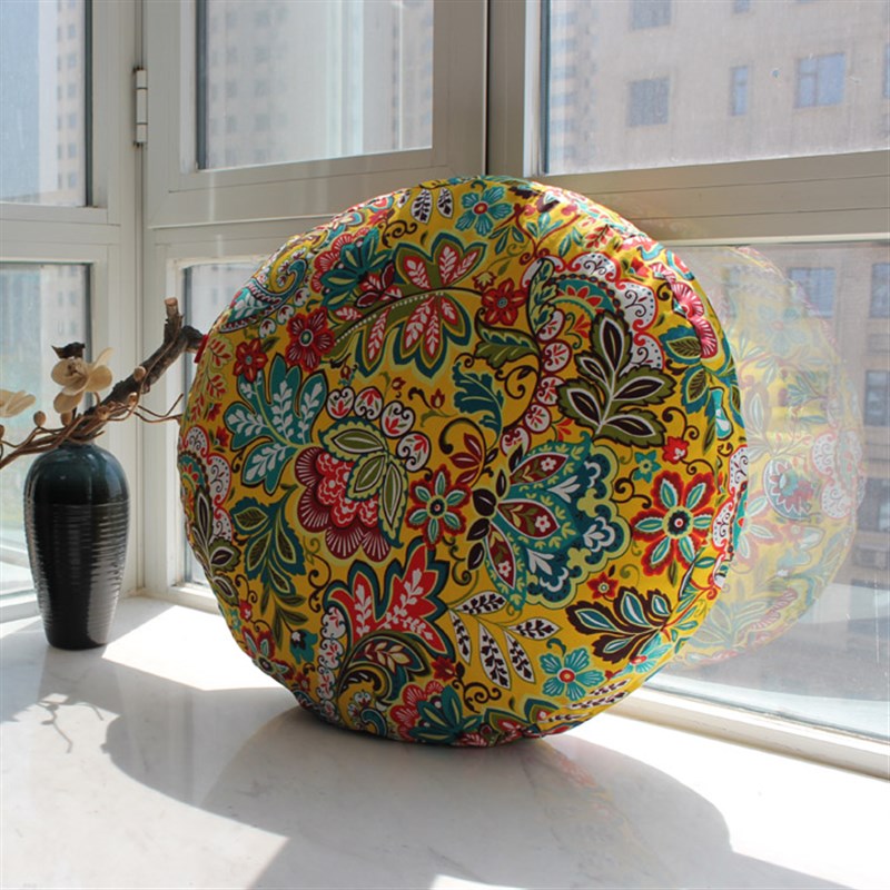 纯手工加厚e大蒲团坐垫棉麻布艺日式北欧茶道打坐禅修垫圆形榻榻