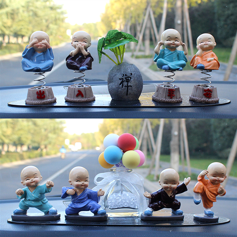 小和尚汽b车摆件车载创意可爱车上内饰品摆件个性高档装饰用品大